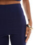 In The Style bengaline straight leg trousers co-ord in navy