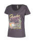ფოტო #2 პროდუქტის Women's Charcoal Fender Las Vegas Scoop Neck T-shirt