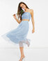 Фото #4 товара Anaya With Love Bridesmaid tulle bandeau crop top co ord in soft blue