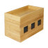 Фото #1 товара Аксессуары LogiLink Кабельная коробка из бамбука - Крышка для удлинителя - Дерево - Дерево - 140 мм - 255 мм - 165 мм