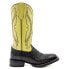Фото #1 товара Ferrini Kai Embroidery Square Toe Cowboy Womens Black, Yellow Casual Boots 925