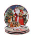 Фото #2 товара Magic of Christmas Santa 4 Piece Dinner Plate