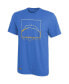 Фото #1 товара Men's Powder Blue Los Angeles Chargers Combine Authentic Clutch T-shirt