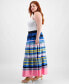 ფოტო #6 პროდუქტის Trendy Plus Size Striped Tiered Maxi Skirt, Created for Macy's