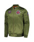 Фото #3 товара Men's Olive Toronto Raptors Hardwood Classics Retro Satin Full-Zip Jacket