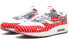 Wasafu x Nike Air Max 1 低帮 跑步鞋 男女同款 灰白红 / Кроссовки Nike Air Max AH7740-100