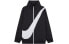Фото #1 товара Nike Sportswear Woven Swoosh Jacket 大Logo梭织运动夹克 美版 男款 黑色 / Куртка Nike Sportswear Woven Swoosh Jacket BV3685-011