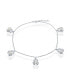 Фото #1 товара Sterling Silver White Inlay Opal Crab Anklet