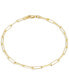 ფოტო #3 პროდუქტის 14K Gold Paperclip 2.8mm Chain Bracelet, 7.0", approx. 2.1gr