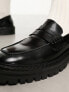 Walk London – Marina – Leder-Loafer in Schwarz mit Steg-Detail