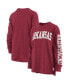 ფოტო #1 პროდუქტის Women's Heathered Cardinal Arkansas Razorbacks Two-Hit Canyon Long Sleeve T-shirt