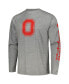 Men's Gray Ohio State Buckeyes PFG Terminal Tackle Omni-Shade Raglan Long Sleeve T-shirt