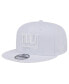 ფოტო #1 პროდუქტის Men's New York Giants Main White on White 9Fifty Snapback Hat