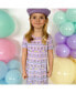 Фото #3 товара Платье для малышей Bellabu Bear с коротким рукавом на весенний праздник фиолетовое островное.