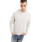 ASOS DESIGN crew neck sweatshirt in beige