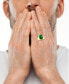 ფოტო #2 პროდუქტის EFFY® Men's Dyed Jade Ring in 14k Gold-Plated Sterling Silver