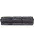Фото #14 товара Dextan Leather 3-Pc. Sofa with 3 Power Recliners, Created for Macy's