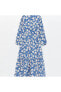 LCW Modest Gömlek Yaka Desenli Uzun Kollu Kadın Elbise