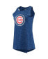 ფოტო #3 პროდუქტის Women's Royal Chicago Cubs Space Dye Back-Knot Tank Top