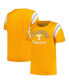 Women's Tennessee Orange Tennessee Volunteers Plus Size Striped Tailgate Scoop Neck T-shirt
