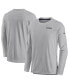 Фото #2 товара Men's Gray New England Patriots Sideline Lockup Performance Long Sleeve T-shirt