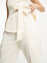 Фото #4 товара In The Style slim tailored trouser co-ord in cream