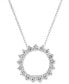 Фото #1 товара Macy's diamond Circle Pendant Necklace (3/4 ct. t.w.) in 14k White Gold, 16" + 2" extender
