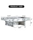 Фото #5 товара Elegant Black and White Marble Coffee Table 31.4" Square