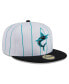 ფოტო #2 პროდუქტის Men's White Miami Marlins 2024 Batting Practice 59FIFTY Fitted Hat