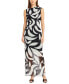 Women's Mesh Printed Maxi Dress