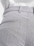 New Look – Eng geschnittene elegante Hose in Grau mit Nadelstreifen