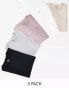 Фото #1 товара Hollister 5 pack icon logo t-shirt in white/black/grey/tan/lilac