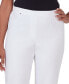 ფოტო #4 პროდუქტის Petite Mid Rise Frayed-Hem Pull-On Capri Pants