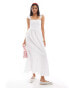 Фото #1 товара Miss Selfridge cami sundress in white poplin