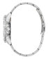 Women's Silver-Tone Glitz Stainless Steel Multi-Function Bracelet Watch 40mm