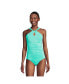 Фото #4 товара Women's High Neck to One Shoulder Multi Way One Piece Swimsuit