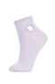 Kadın 3'lü Pamuklu Soket Çorap B3964axns