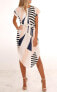 Фото #4 товара ECOWISH Summer Dress, Ladies’ Short-Sleeved, V-Neck, Floral Beach Dress, Evening Dress, Knee-Length