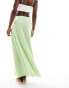 Фото #3 товара Vero Moda seam detail fluid maxi skirt in lime green