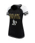 ფოტო #1 პროდუქტის Women's Black Oakland Athletics Color Block V-Neck T-shirt
