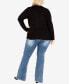 Фото #9 товара Plus Size Lara Button Crew Neck Sweater