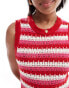 Фото #2 товара ONLY Tall maxi knit dress in red and white stripe