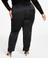 Trendy Plus Size Satin Fitted Pants