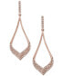ფოტო #1 პროდუქტის Pavé Rose by EFFY® Diamond Drop Earrings (1/3 ct. t.w.) in 14k Rose Gold