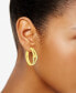 ფოტო #3 პროდუქტის Crystal knot hoop earring
