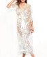 ფოტო #1 პროდუქტის Women's Jasmine Eyelash Lace Maxi Robe