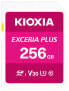 Kioxia Exceria Plus - 256 GB - SDXC - Class 10 - UHS-I - 100 MB/s - 85 MB/s