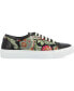 Men's Jack Handcrafted Leather and Floral Jacquard Low Top Casual Lace-up Sneakers