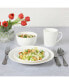 Фото #2 товара Набор посуды для ужина Martha Stewart, рельеф с плетением, 16 предметов, сервировка на 4 персоны.