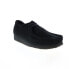 Фото #2 товара Clarks Wallabee 26155519 Mens Black Suede Lace Up Oxfords Casual Shoes